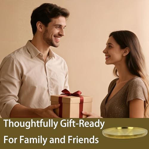 Gold Round Tray,Decorative Antique Bowl,Stainless Steel Fruit Bowl for Entryway Table Kitchen Counter,Jewelry Dish Candle Plate for Home,Dining Table,Shoe rack Decor (Gold, 7.5") - size: 7.5"