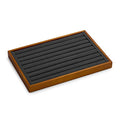 Oirlv Solid Wood Jewelry Tray Ring Earring Display Showcase Jewelry Organizer - color: Grey ring tray