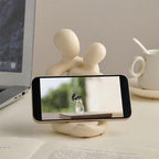 Romantic Couple Figurines, Modern Romantic Love Statue Figurine Hugging Couple Decoration Mini Couple Statue Abstract Sculpture Knick Knacks Home Decor (Excluding Lamps) Milky
