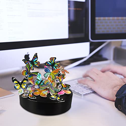 Desk Sculpture Butterflies Desktop Stress Relief Toy Fidget Toy for Anxiety Office Gift (22pcs Butterflies) - style: 22pcs Butterfly