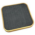 TheDisplayGuys - Aluminum Jewelry Organizer Display Tray - Faux Suede Insert - 104 Ring Holder Slots - Gold/Grey - color: Grey Suede, size: Ring Slots - 104, style: Aluminum - Gold