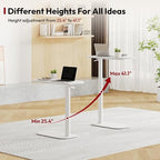 SANODESK Adjustable Overbed Bedside Table Pneumatic Adjustable Height Laptop Computer Standing Desk Cart with Tray, Hospital and Home Use(23.6" W x 13.8" D,White) - color: White, size: Xsmall