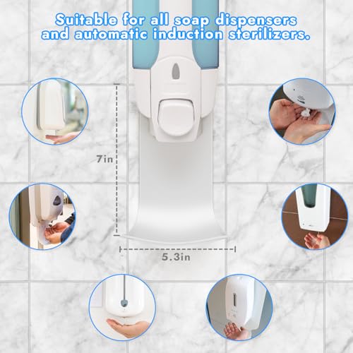 2PCS Dispenser Drip Tray Wall Mount Soap Dispenser Bracket,Laundry Detergent Drip Catcher Prevent Dripping and Spraying, Easy to Clean(White) - color: White