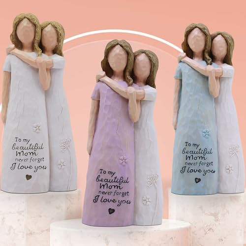 Mom Birthday Gifts, Mother of The Bride Gift, Mom Valentine Gift, Sculpted Hand-Painted Figurine - color: Purple