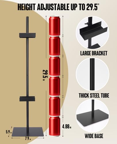 Sturdy Tabletop Picture Frame Stands, Adjustable Size Table Easels, Heavy Metal Base for Display,Picture Frame Holder Art Display Stand, Signs, Canvas (Black)