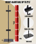 Sturdy Tabletop Picture Frame Stands, Adjustable Size Table Easels, Heavy Metal Base for Display,Picture Frame Holder Art Display Stand, Signs, Canvas (Black)