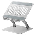 tounee Tablet Holder Stand, Dual Rod Adjustable Aluminum Desktop Stand, Compatible with 4.7-16.9" iPads, Surface Tablets, Portable Monitors, Kindle & More (Silver) - color: Silver