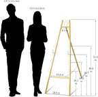 WATIHERE 57.5" Gold Easel Stand for Wedding Sign – 4 Adjustable Height Levels, Assembly Required, Heavy Duty Metal Display Stand for Art, Paintings, Posters, Pictures, and Home Décor