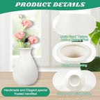 15 Pack White Ceramic Bud Vases Bulk, 3.9 Inch Premium Boho Small Flower Vases White Ceramic Vases for Centerpieces for Pampas Garss Dry Flowers Home Wedding Table Decor