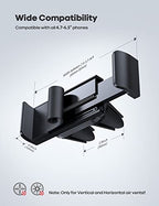 Lamicall Car Vent Phone Mount - Air Vent Clip Holder, Universal Stand Hands Free Cradle Compatible with Cell Phone 16 15 14 13 12 Mini 11 Pro Xs Max Xr X 8 7 6 6s Plus SE Smartphones Black - color: 1-Black