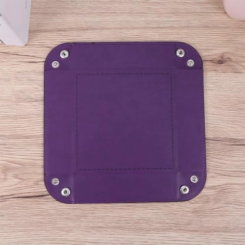 siduater Valet Tray Desktop Storage Organizer – Vegan Leather Catchall Tray Bedside Vanity Tray Nightstand Caddy Holder for Remote Controller, Watch, Keys, Phone, Wallet, Coin, Jewelry, Purple - color: Purple