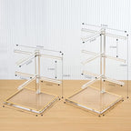 Luxury Acrylic Sunglasses Display Stand Set of 2 (2-Tier & 3-Tier), Glasses Stand, Eyewear Holder, Vertical Sunglass Racks, Tiered Eyeglasses Organizer Collection for Closet Retail Boutique Counter - size: 2PC(2tier+3tier)
