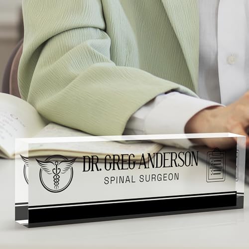 Desk Name Plate Personalized, Doctor Name Plate for Desk, The Office Gifts Employee Appreciation Gifts for Doctor and Nurse, Office Desk Decor for Women and Men - color: Doctor