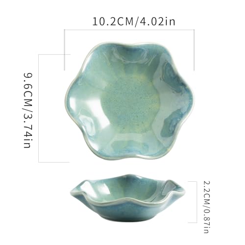 Ceramic Trinket Dish for Jewelry, Lotus Leaf Shape Small Ring Dish Tray, Jewelry Dish Organizer for Necklace Earrings, Home Decor Gift for Mom Best Friend Sister (green) - color: green