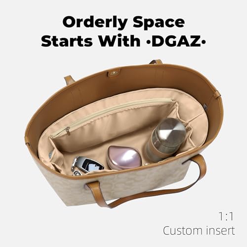 DGAZ Lightweight Purse Organizer Insert for The Row Ns Parker Tote S/M/L, Silk DupontPaper Inner Bag for Luxury Bag (Medium, Chai) - color: Chai, size: Medium