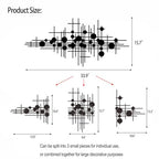 Rajukit Modern Geometric Abstract Metal Wall Art – Black Wall Decor – Large Metal Wall Sculpture for Living Room, Versatile Home Decor(33.9”*15.7”) - size: 33.9"L x 15.7"W