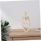 Homoyoyo Thinker Abstract Sculpture Thinker Statue for Living Room Office and Desktop Decor Minimalist Figurine Smooth for Modern Aesthetic Home Decoration