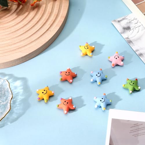 rhinocats 20pcs Fridge Magnets, Locker Decor, Cute Starfish Decorative Magnets for Refrigerator Whiteboard Home Office - color: Starfish 20-pack