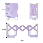 Aobopar Metal Bookends - Heavy Duty Book Holders for Shelves, Office, Home & School Use (Purple) - color: Purple