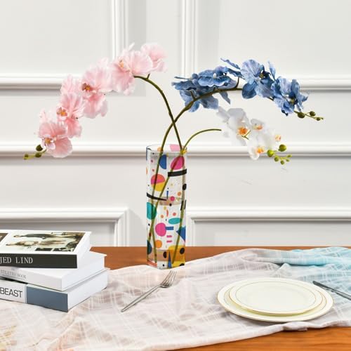 Flower Vase Abstract Tools Unbreakable Decorative Modern Plastic Vase for Home