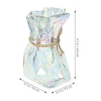 Abstract Irregular Glass Vase Decorative Floral Planter Artistic Home Décor Accent for Living Room and Office Display