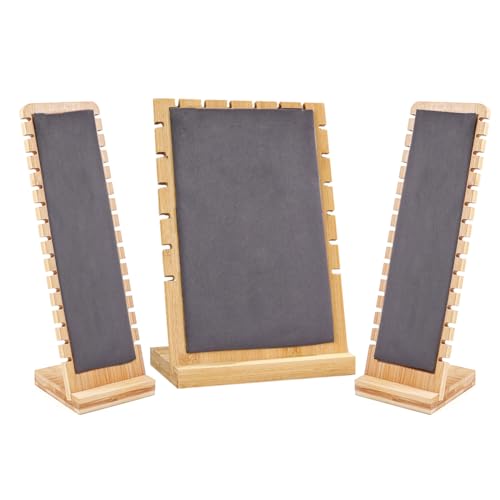 Necklace Display Stands for Selling Necklace Holder Necklace Display Storage Jewelry Display Storage Set 3PCS (Gray) - color: Gray