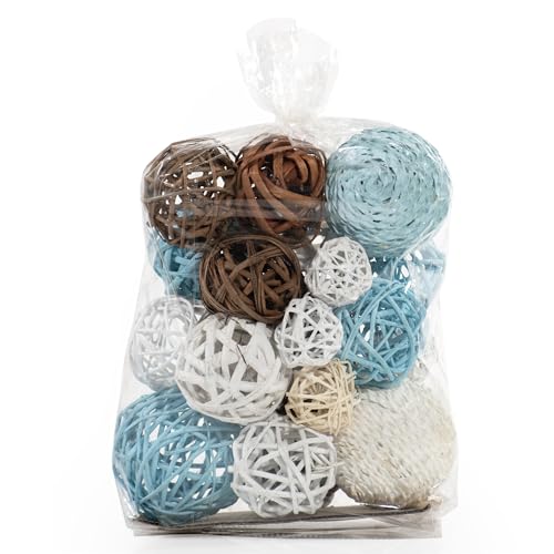 ANDALUCA Decorative Vase Filler Bag with Orbs, Balls (Aqua Blue) - color: Aqua Blue