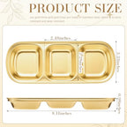 Teenyyou 4 Pcs DIY Esthetician Bowls Face Mask Tray Esthetician Supplies Stainless Steel Gold Compartment Serving Tray Women Skincare Products for Spa Salon Aesthetician Beauty, Nail Art (Medium) - color: Gold, size: Medium