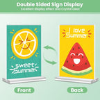 Acrylic Sign Holder 4x6, 21 Pack Clear Table Menu Vertical Double Sided Display, Plastic Menu Stand Paper Holder Suitable for Restaurants Office Store Show Fair - color: Vertical 21 Pack 4x6