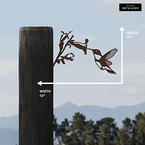 METALBIRD - Hummingbird - Outdoor Tree Ornaments in Corten Steel - Metal Art Proudly Made in The USA