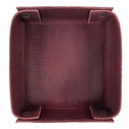 Hide & Drink, Leather Catchall Change Keys Coins Jewels Box Tray Big Storage, Handmade Includes 101 Year Warranty :: Sangria - color: Sangria