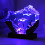 Handmade 3D Ocean Resin Lamp - USB Powered Resin Ocean Night Light with Wooden Base, Variable Lights, Scuba Diver Gifts, Diving Enthusiast Collectibles, Unique Thanksgiving Day and Christmas Gifts - color: Scuba Diver-2, size: L