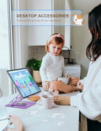 Aoviho Tablet Stand 360° Rotating Aluminum Holder - Adjustable, Portable & Foldable Monitors Stand for iPads, Compatible with 4-13.3" Tablets, Purple - color: Purple