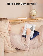 JSAUX Tablet Pillow Stand, Tablet Stand Holder Dock for Lap, Bed and Desk Compatible with iPad Pro 11 10.5 9.7 10.2 Air Mini, Kindle, Tablets, Phones, E-Reader, Books and More 4-11'' devices Navy Blue - color: Navy Blue