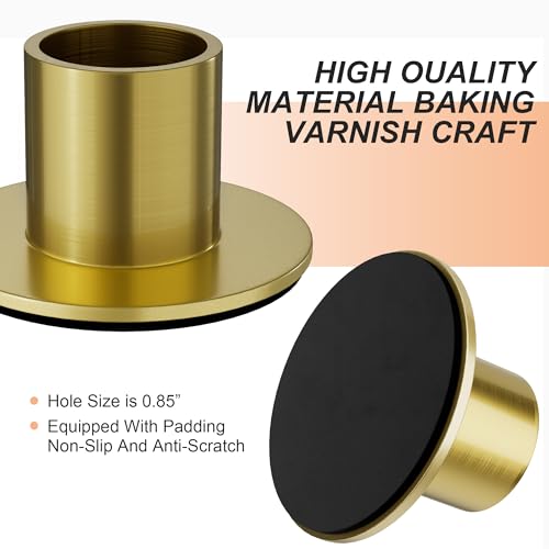 12 Pcs Brass Candle Holders Bulk - Elegant Taper Candle Holders, Classic Brass Candlestick Holders for Table Centerpiece, Festive Christmas Mantel Display or Sophisticated Home Decor - color: Brass