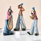Statue Decorations Creative Retro Band Art Ornaments Music Characters Living Room Bookshelf Wine Cabinet Light Luxury Decorations Home Decor Object