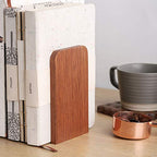 Muso Wood Book Ends for Shelves, Non-Slip Bookends, Heavy Duty Wooden Bookend Support for Books and Movies (Sapele 1 Pair) - color: Sapele-1 Pairs