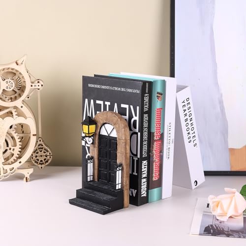 1 Pcs Unique Book End Decorative，Antique Bookend Art Deco Bookend，Unique Bookend Book Stopper Book Holder Decorative Book End for Shelves Desk Home Office Bookshelf Decoration Antique Books Decor