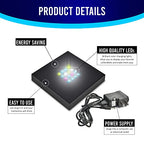 16 LED Multi-Color Light Stand Base- Lighted Acrylic Display, Crystal Display, Trophy & Art Hologram, 3D Pedestal Stand for Crafts, & Other Special Centerpieces, 4.5V AC/USB Adapter, Matte Black - style: Multi-Color Light