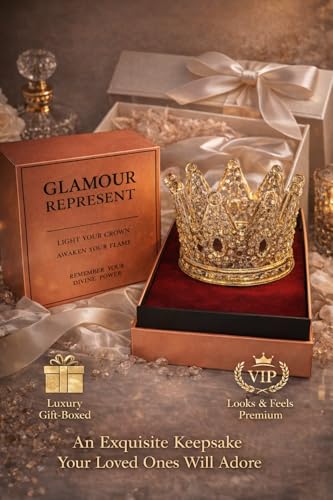 Luxury Crown Glass Candle Holder - Gold Votive Holder for Candles, Jewelry, Floral or Vanity Decor - Elegant Gift for Women