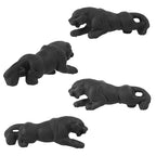 Nupuyai Hand Carved Panther Statue for Home Decor, Natural Black Obsidian Crystal Figurine Stone Sculpture Decoration for Fengshui - style: Panther