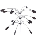 Wind Spinner Kinetic Wind Spinner Falling Foliage Design Wind Sculpture, Rustproof Water Proof Heavy Duty Falling Foliage Kinetic Copper Triple Spinner for Outdoor Garden