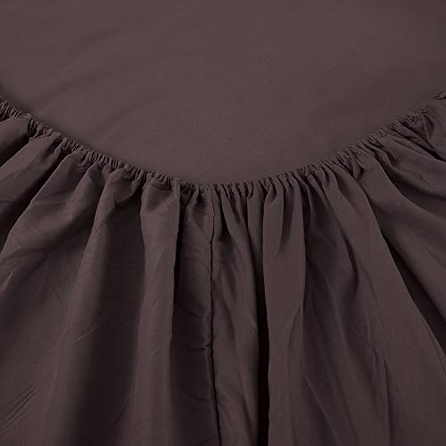 Sfoothome Queen Coffee Sheets & Pillow Case Set - Hotel Luxury 4-Piece Bedding Set, Extra Deep Pocket, 1800 Series - color: Coffee-4 Pieces, size: Queen
