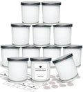 SUPMIND 12 Pack 10oz Glass Candle Jars with Lids and Sticky Labels, Empty Candle Jars for Making Candles Bulk Containers(Inner White) - color: Inner White, size: 10oz