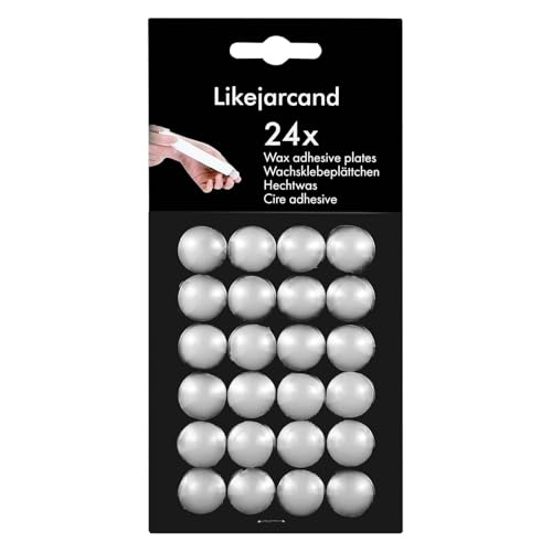24 Dots White Taper Candle Holders Adhesive candl Grips Small Candle Accessories Inserts-Adhesive, Accessori Candles Wax Sticky Dots(24)