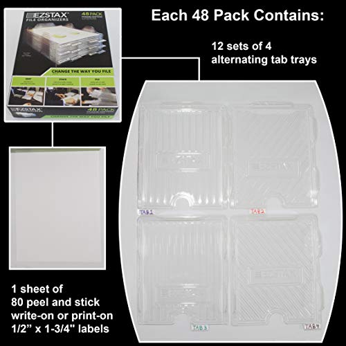File Organizers - Letter Size, Stackable Trays for Desk - for Office Files, Mail, Documents - 48 Pack - size: 48 Pack