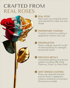 Forever Rose Bloom Box & Phantom Vase Combo, 24k Gold Dipped Rose in a Personalized Gift Box That Says I Love You Embossed in Gold Foil, Unique & Everlasting Gift for Any Occasion - color: "I Love You" Gold Dipped Rose (Phantom Vase & Bloom Box)