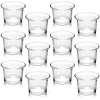 Glass Votive Candle Holders,Glass Tealight Candle Holder,Tea Light Candle Holder Glass Tea Lights Holders,Clear Glass Tea Light Holders,Tealight Holder for Wedding,Party,Home Decor,Set of 12
