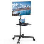 PERLESMITH Rolling TV Stand for 23-63 Inch Flat/Curved Screen TVs up to 88 lbs, Mobile TV Stand on Wheels, Portable TV Stand with Tilt & Height Adjustable,Outdoor TV Stand Max VESA 400x400mm PSTVMC10 - size: 23-63 Inch
