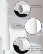 Tall White Vase 16 Inch Skinny Flower Vases, Handmade Ceramic Vase Modern Minimalist Style for Living Room, Home, Office, Centerpiece,Table, Wedding Party - color: 16.5inch&white